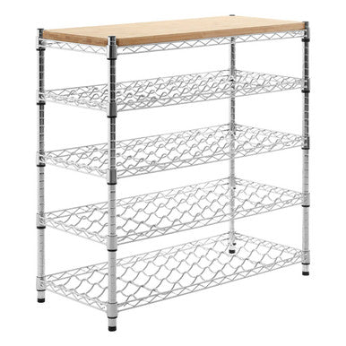 Orsina Frankfurt 4 Tier Wine Rack – Freestanding Kitchen Bottle Holder
