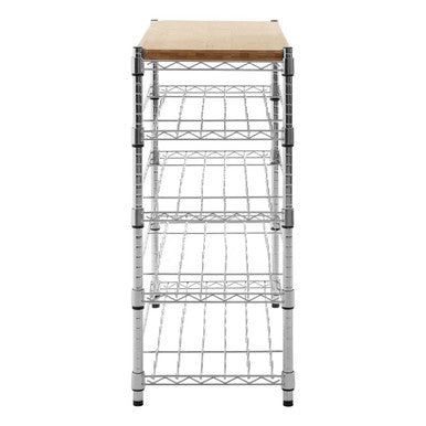 Orsina Frankfurt 4 Tier Wine Rack – Freestanding Kitchen Bottle Holder