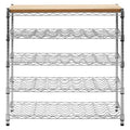 Orsina Frankfurt 4 Tier Wine Rack – Freestanding Kitchen Bottle Holder