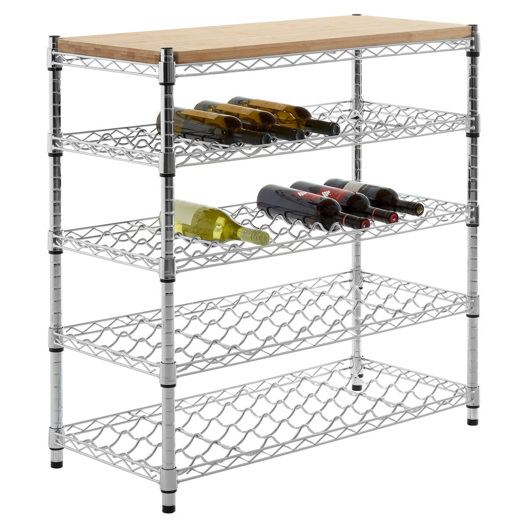 Orsina Frankfurt 4 Tier Wine Rack – Freestanding Kitchen Bottle Holder