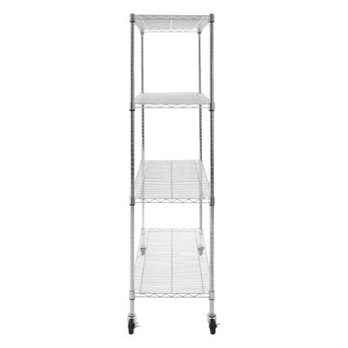 Orsina Frankfurt 4-Tier Metal Shelf Unit | Rolling Storage with Wheels