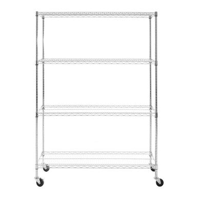 Orsina Frankfurt 4-Tier Metal Shelf Unit | Rolling Storage with Wheels