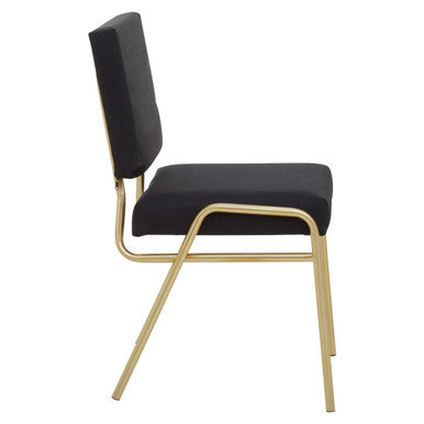 Orsina Lexa Black Linen Accent Chair – Modern Minimalist Armchair