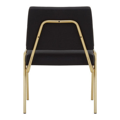 Orsina Lexa Black Linen Accent Chair – Modern Minimalist Armchair