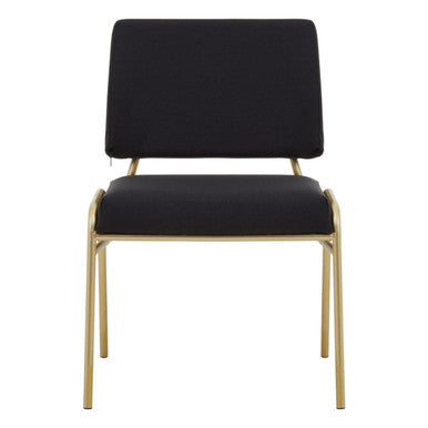 Orsina Lexa Black Linen Accent Chair – Modern Minimalist Armchair