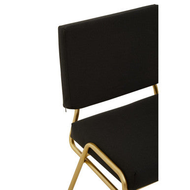 Orsina Lexa Black Linen Accent Chair – Modern Minimalist Armchair