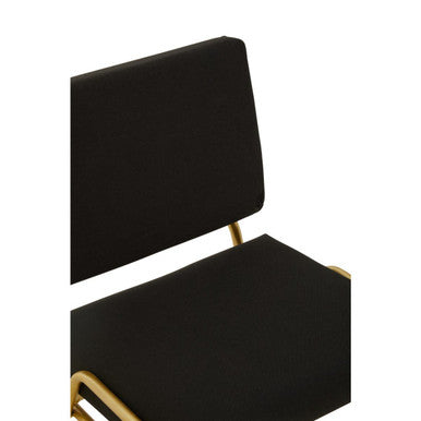 Orsina Lexa Black Linen Accent Chair – Modern Minimalist Armchair