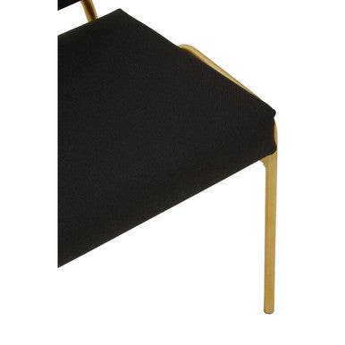 Orsina Lexa Black Linen Accent Chair – Modern Minimalist Armchair