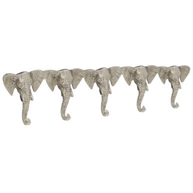 Orsina Safari Elephant Head Wall Hanger – 5 Hook Home Organiser