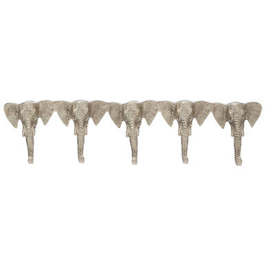 Orsina Safari Elephant Head Wall Hanger – 5 Hook Home Organiser