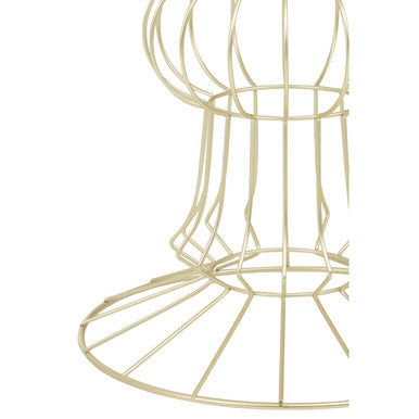 Orsina Yaxi Mirrored Glass Side Table – Light Gold Metal Base