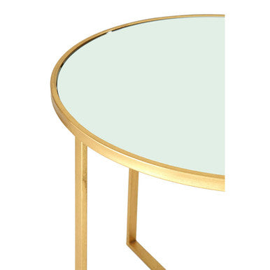 Orsina Farran Nesting Tables - Set of 5 Champagne Gold & Glass
