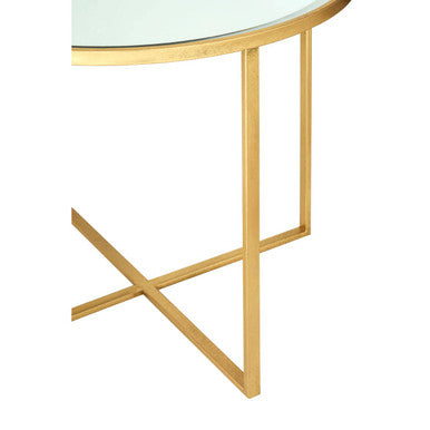 Orsina Farran Nesting Tables - Set of 5 Champagne Gold & Glass