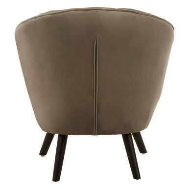 Orsina Regents Park Grey Velvet Curved Accent Chair – Modern Seating