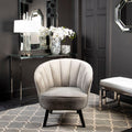 Orsina Regents Park Grey Velvet Curved Accent Chair – Modern Seating