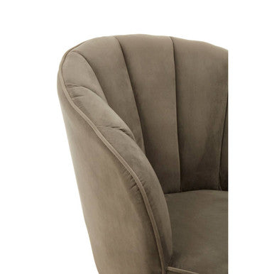 Orsina Regents Park Grey Velvet Curved Accent Chair – Modern Seating
