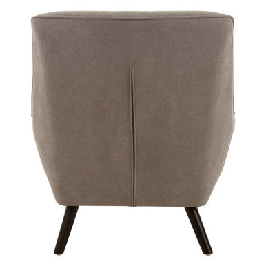 Orsina Stockholm Grey Linen Effect Accent Chair | Black Wood Legs