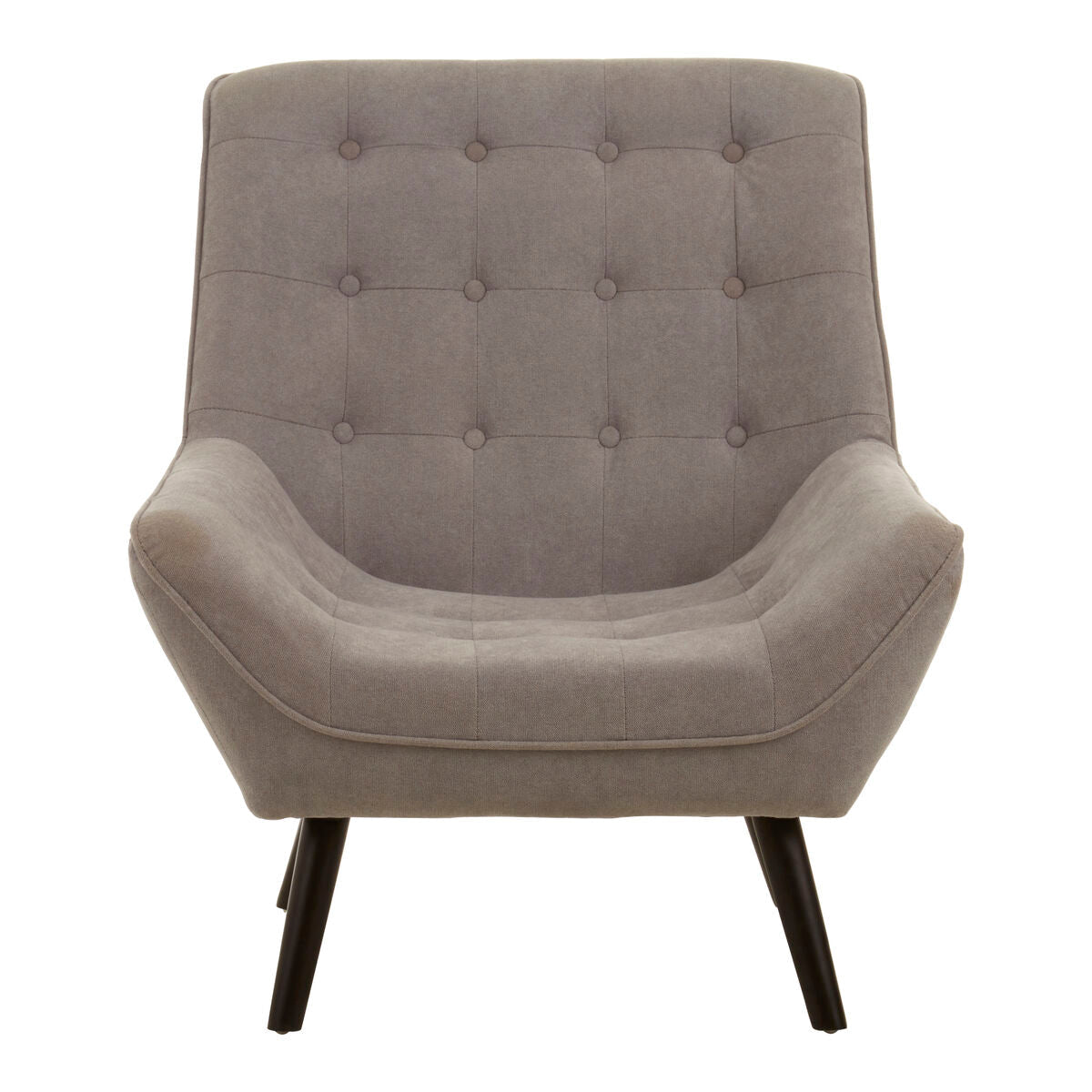 Orsina Stockholm Grey Linen Effect Accent Chair | Black Wood Legs