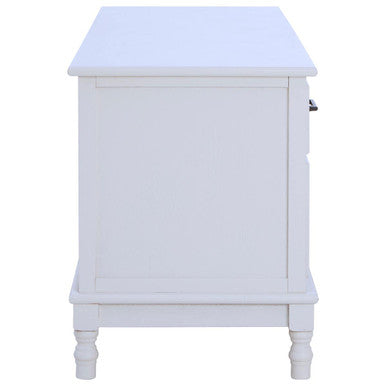 Orsina Heritage 3 Drawer White Cabinet – Pearl Finish Storage Unit