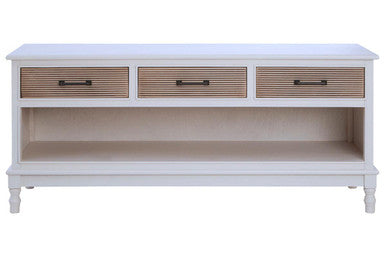 Orsina Heritage 3 Drawer White Cabinet – Pearl Finish Storage Unit