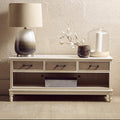 Orsina Heritage 3 Drawer White Cabinet – Pearl Finish Storage Unit