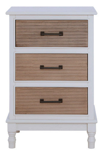 Orsina Heritage White 3 Drawer Chest – Classic Carved Bedroom Dresser