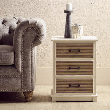 Orsina Heritage White 3 Drawer Chest – Classic Carved Bedroom Dresser
