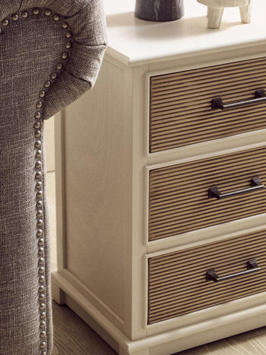 Orsina Heritage White 3 Drawer Chest – Classic Carved Bedroom Dresser