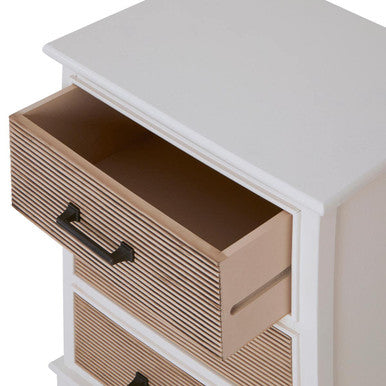 Orsina Heritage White 3 Drawer Chest – Classic Carved Bedroom Dresser