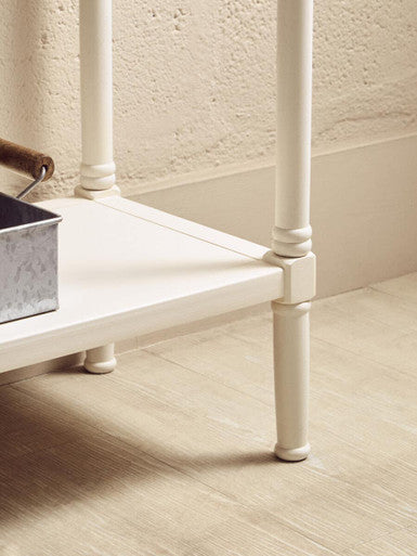 Orsina Heritage White Wooden Console Table with 2 Drawers & Shelf