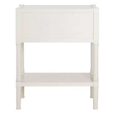 Orsina Heritage Console Table – Pearl White Wood with 3 Drawers