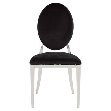 Orsina Sarita Stackable Dining Chair | Silver Finish Metal Cafe Seating