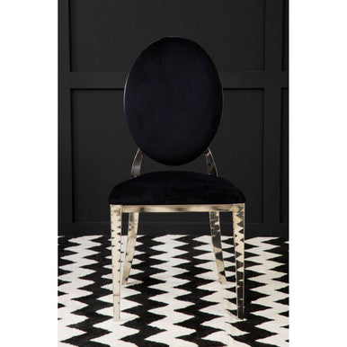 Orsina Sarita Stackable Dining Chair | Silver Finish Metal Cafe Seating