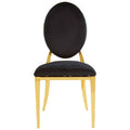 Orsina Sarita Gold Stackable Dining Chair | Modern Metal Luxury Seating