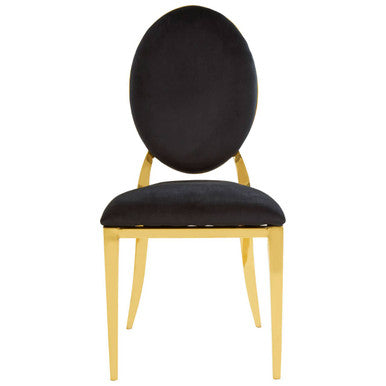 Orsina Sarita Gold Stackable Dining Chair | Modern Metal Luxury Seating