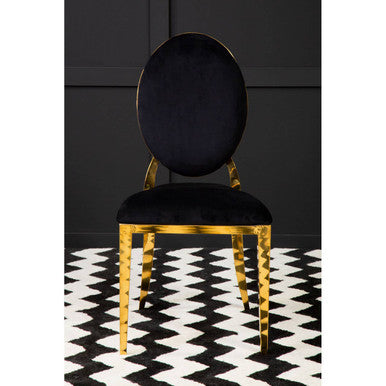 Orsina Sarita Gold Stackable Dining Chair | Modern Metal Luxury Seating
