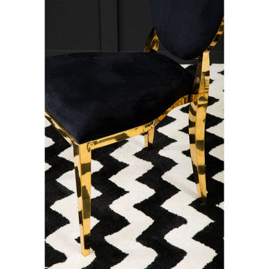 Orsina Sarita Gold Stackable Dining Chair | Modern Metal Luxury Seating