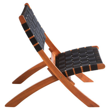 Orsina Emilio Black Woven Chair – Mid-Century Modern Accent Seating