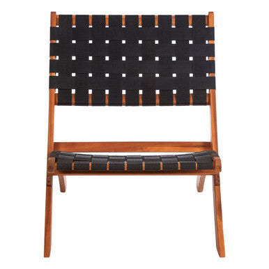 Orsina Emilio Black Woven Chair – Mid-Century Modern Accent Seating