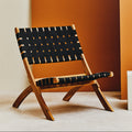 Orsina Emilio Black Woven Chair – Mid-Century Modern Accent Seating