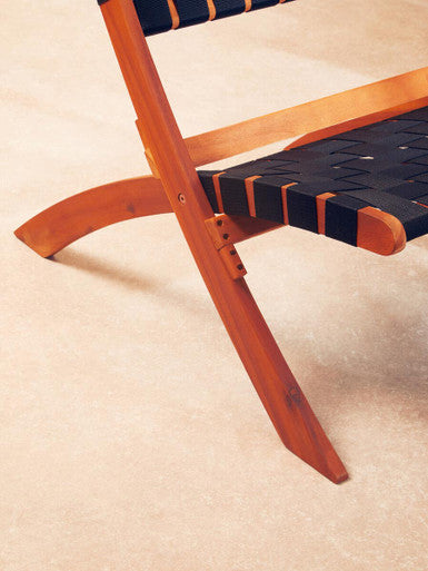 Orsina Emilio Black Woven Chair – Mid-Century Modern Accent Seating