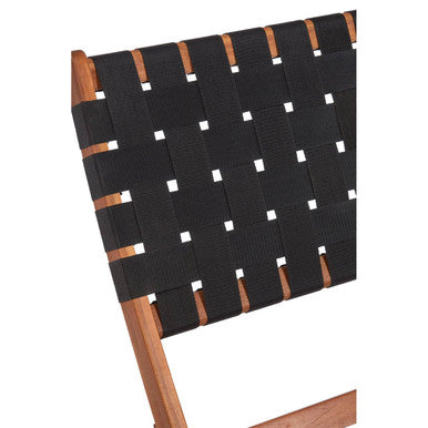 Orsina Emilio Black Woven Chair – Mid-Century Modern Accent Seating