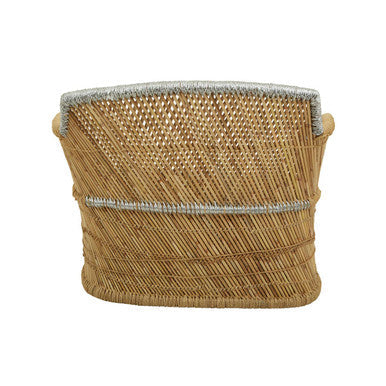 Orsina Rowan 2 Seater Bamboo Sofa | Natural and Silver Grey Woven