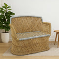 Orsina Rowan 2 Seater Bamboo Sofa | Natural and Silver Grey Woven