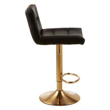 Orsina Baina Black Seat Bar Stool – Adjustable Swivel Counter Stool
