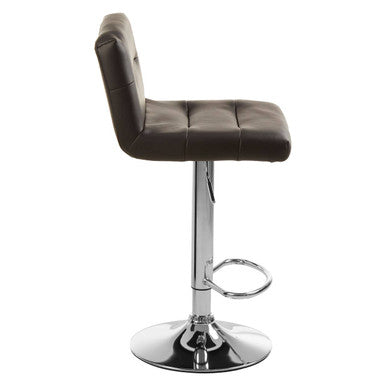Orsina Baina Bar Stool | Adjustable Swivel Seat with Chrome Base