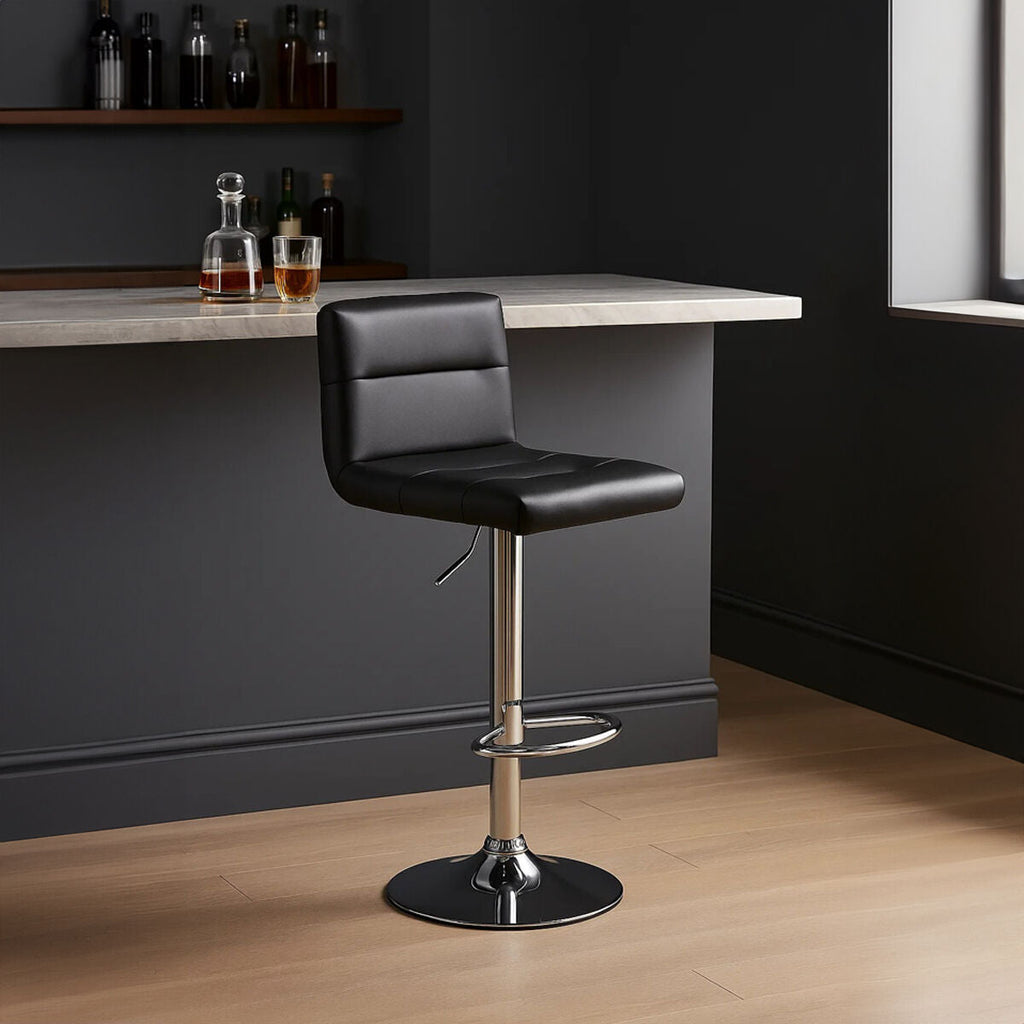 Orsina Baina Bar Stool | Adjustable Swivel Seat with Chrome Base