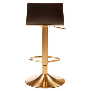 Orsina Baina Black Acrylic Bar Stool | Adjustable Gold Base