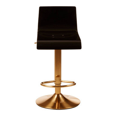 Orsina Baina Black Acrylic Bar Stool | Adjustable Gold Base