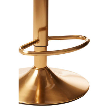 Orsina Baina Black Acrylic Bar Stool | Adjustable Gold Base